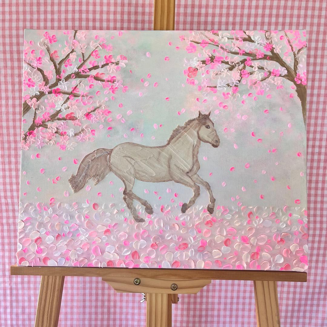 【しずか様 ページ】　テクスチャーアート 馬