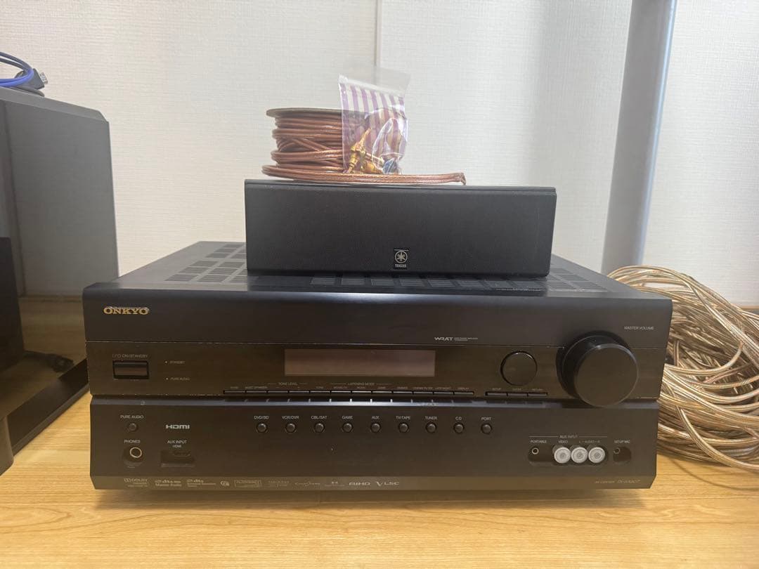 7.1ch サラウンドスピーカーセット ONKYO YAMAHAなど　ケーブル付