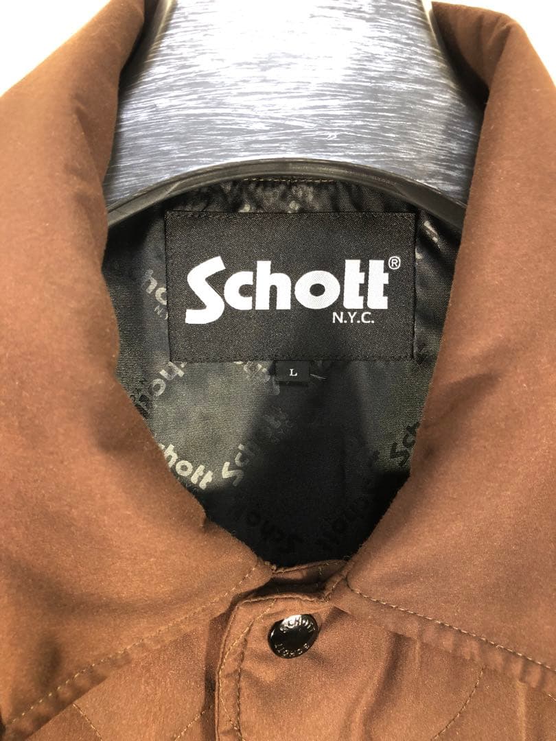 Schott キルティングジャケット Lサイズ ブラウン