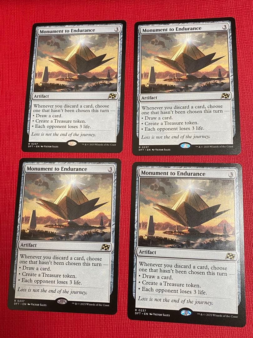 MTG 忍耐の記念碑 英語 通常版 4枚セット MTG 忍耐の記念碑 4枚セット 英)忍耐の記念碑 / Monument to Endurance