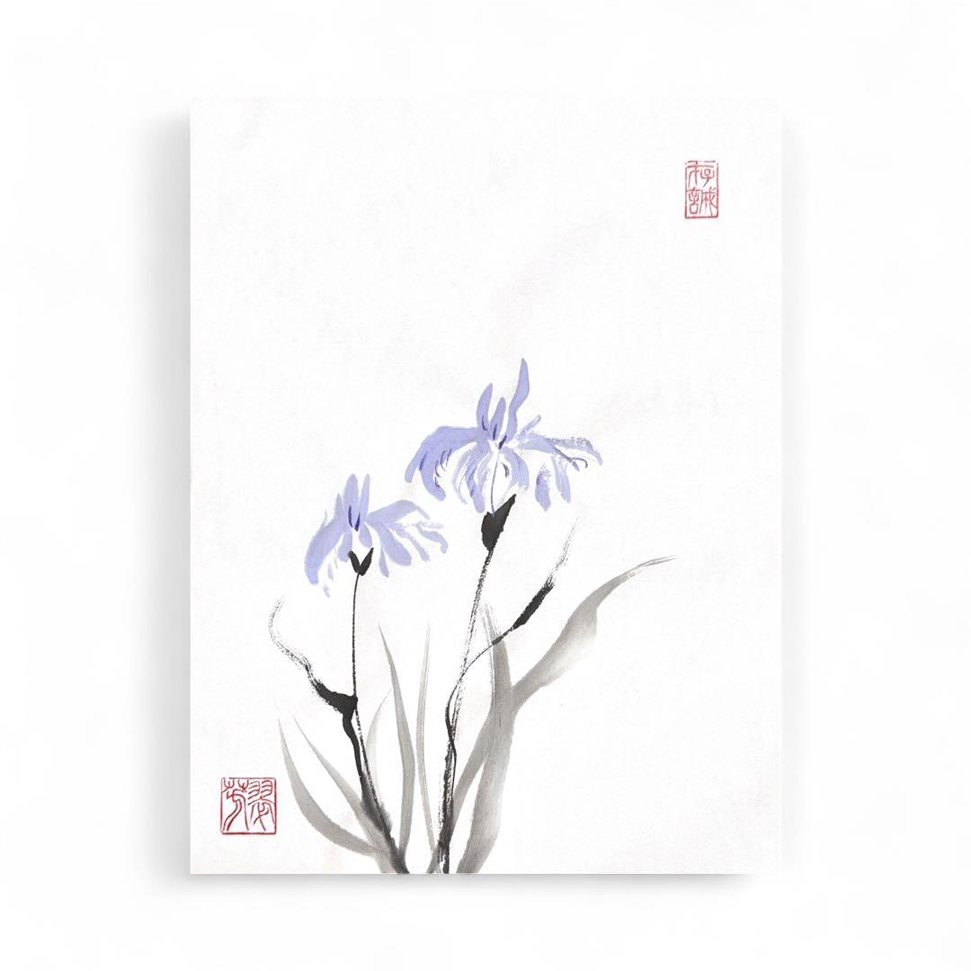 蓜島伸彦（はいじまのぶひこ）の絵画作品。 青い鳥のシルエット