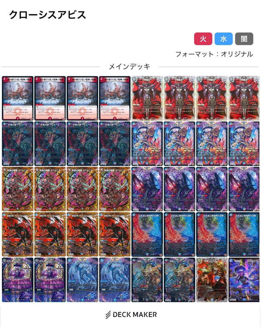 デュエマ クローシスアビス デッキ