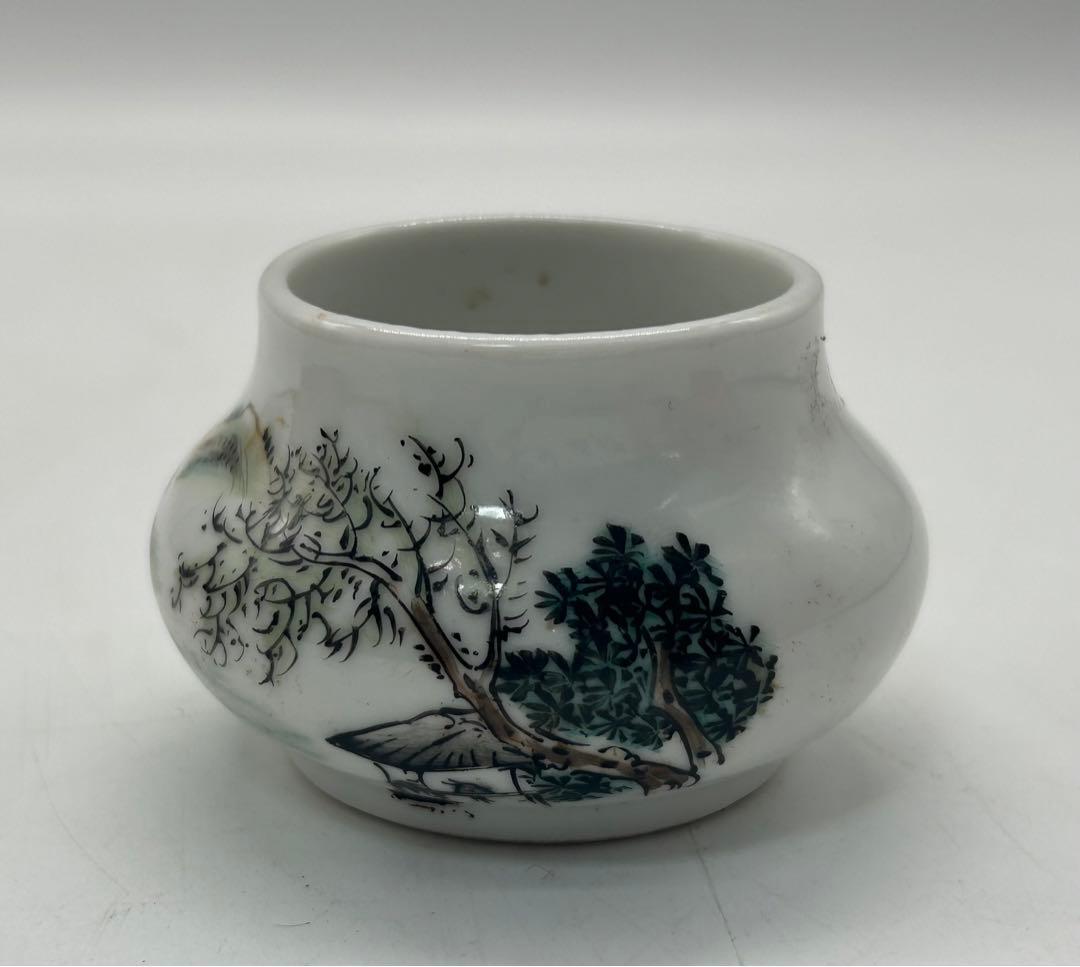 ※※ 中国　墨彩山水紋水盂　送料込み0422