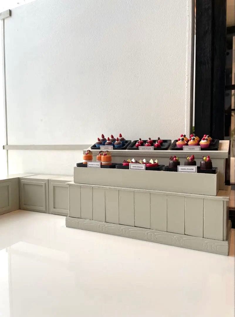 ドールハウス撮影背景ボード プールハウス＆パティオケーキカフェ追加