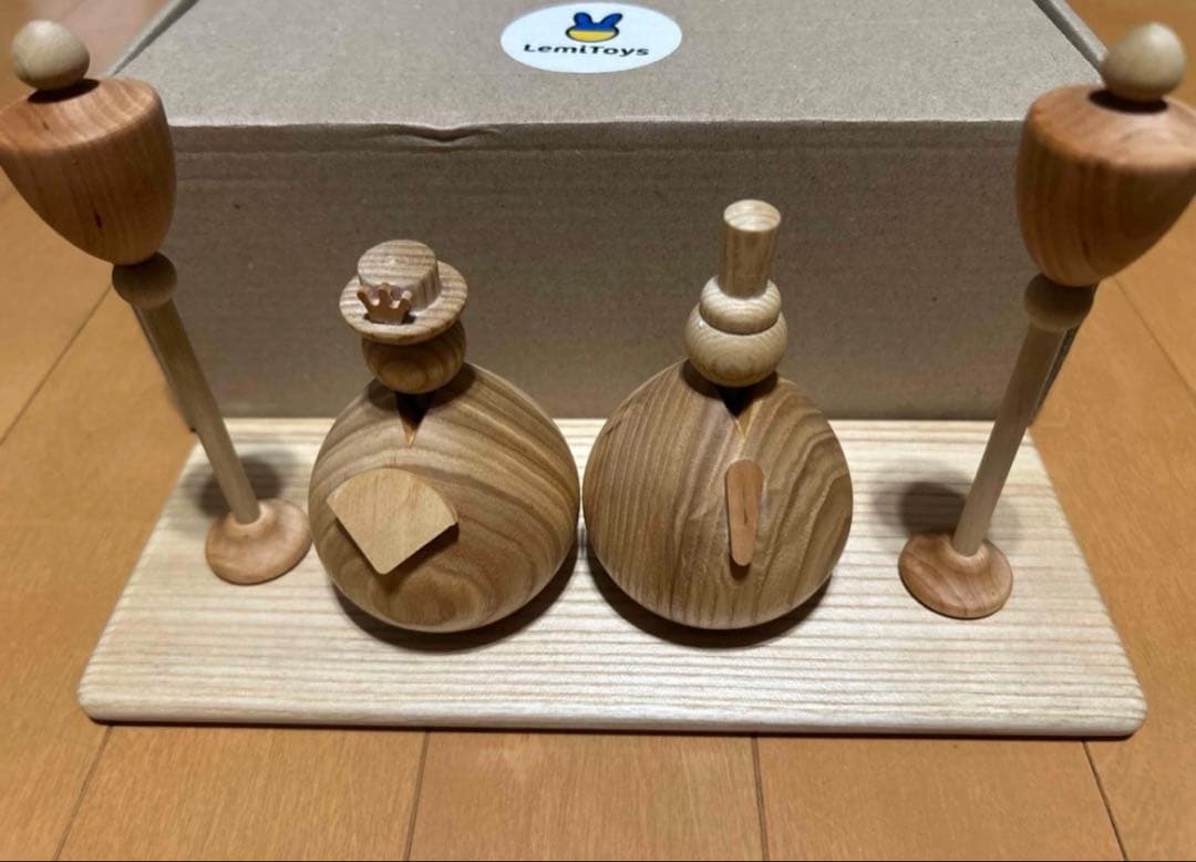 wooden Hina Doll木製雛人形木工職人