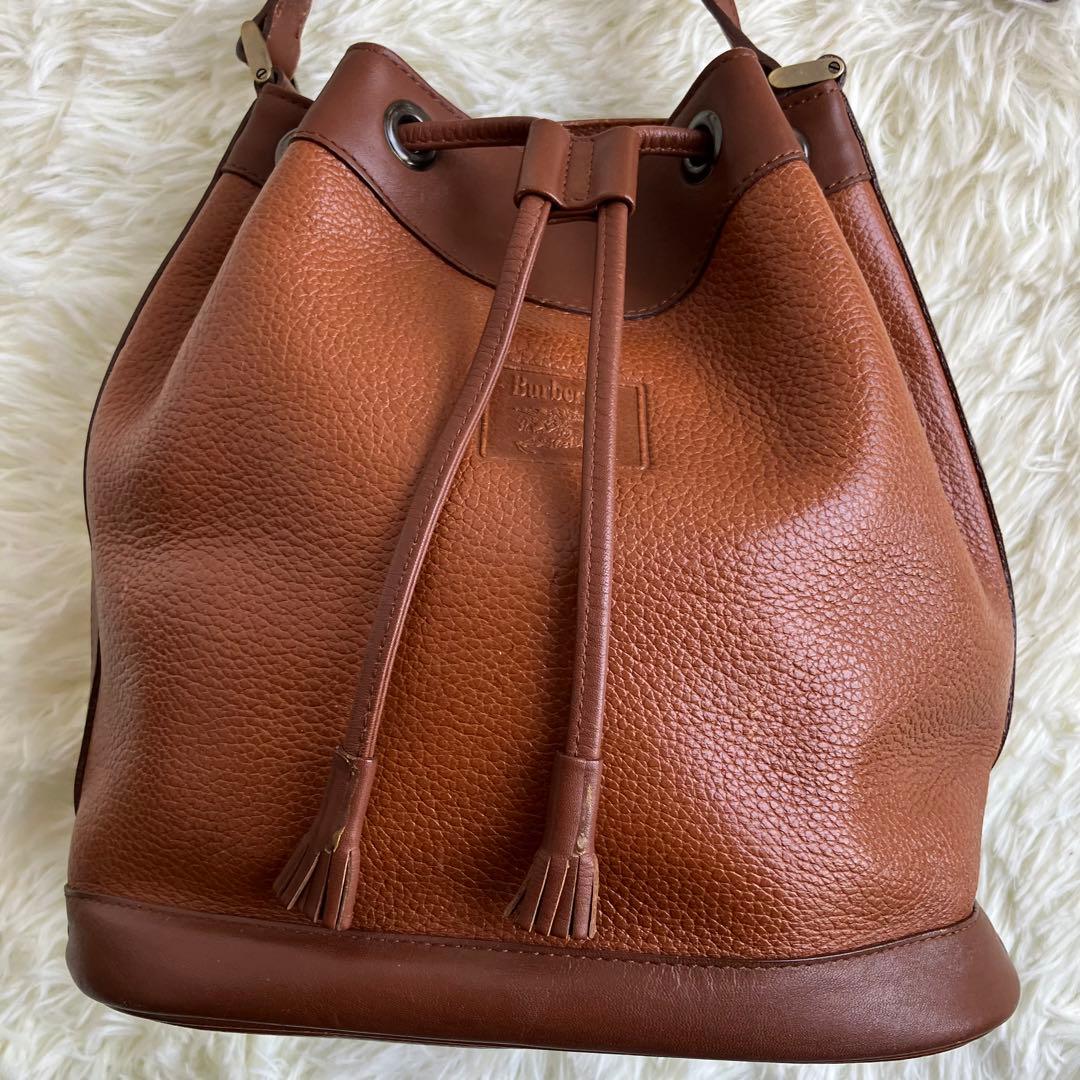 大人気✨】 バーバリー ショルダーバッグ 巾着 ブラウン ノバチェック