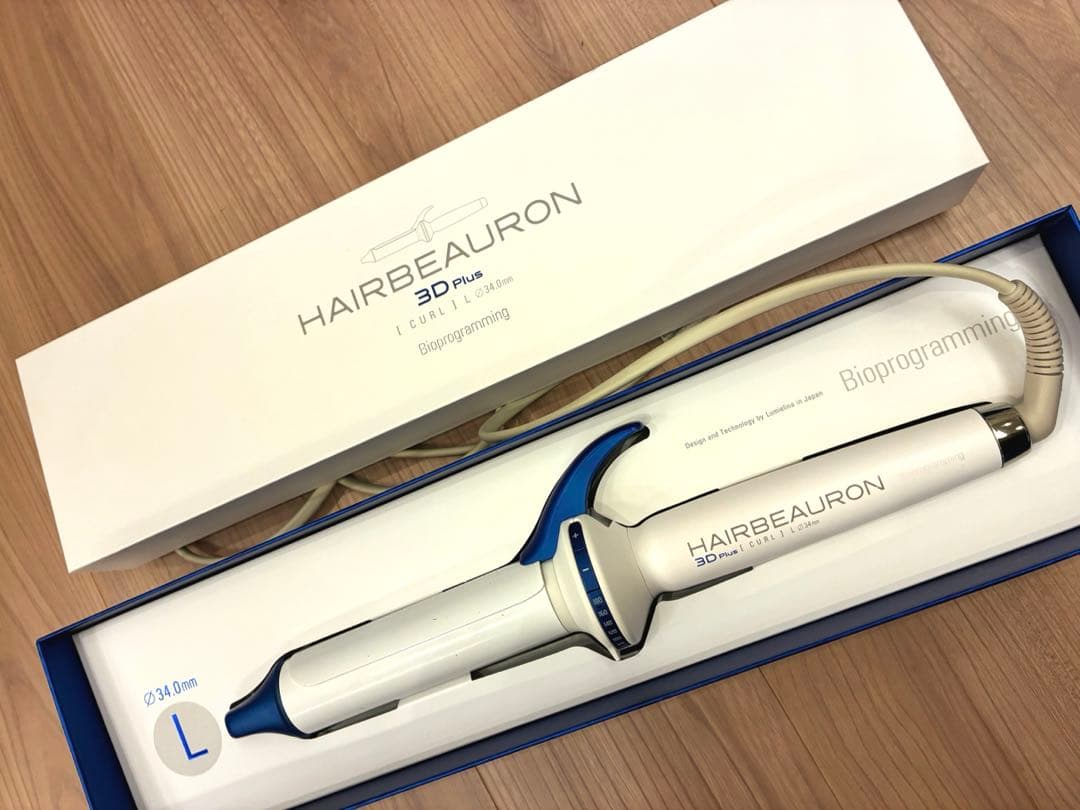 バイオプログラミング ヘアビューロン3D 34mm ストレートアイロンでカール
