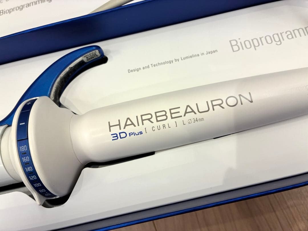 バイオプログラミング ヘアビューロン3D 34mm ストレートアイロンでカール
