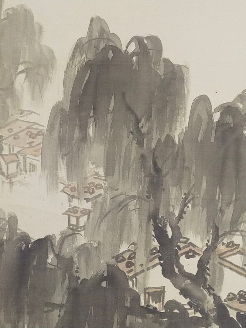 ♥掛軸　加藤清児　山水図　共箱付き　掛け軸　骨董品