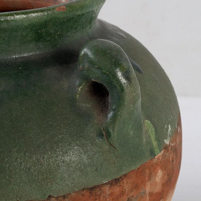 中国 漢緑釉 双耳壷 Z 9746