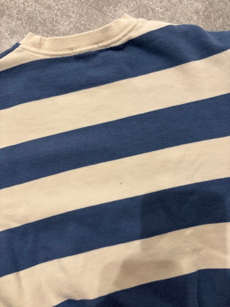 ZIGGY ZAZA ボーダースウェット ブルー 2-3y