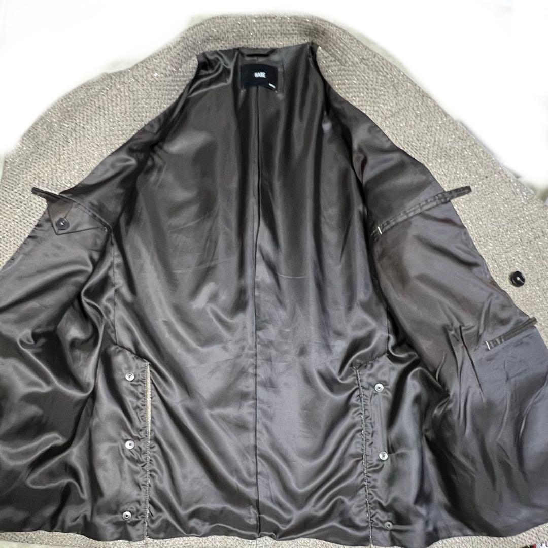 HARE ラメツイードジャケット テーラードジャケットダブルブレストジャケット