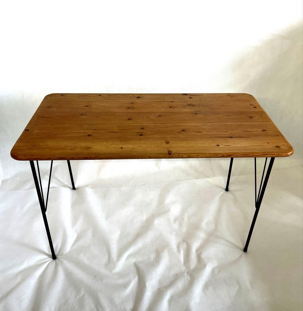無垢材・古材・アイアンテーブル・作業台 幅122cm奥行67cm 高さ70cm