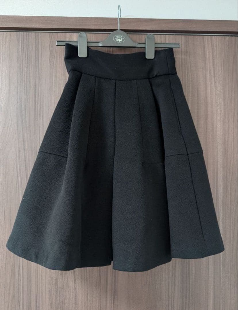 セブンテン ハイウエストフレアキュロットブラック M