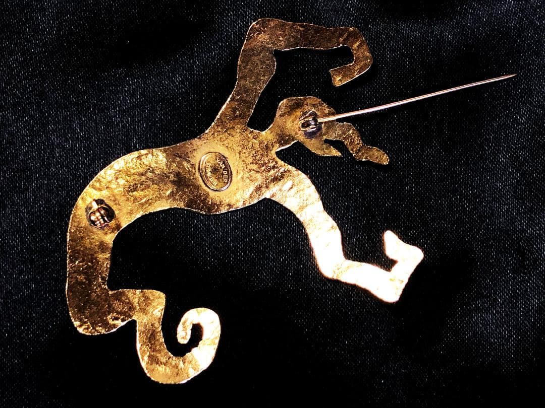 HERVÉ VAN DER STRAETEN 純金ブローチ 】 ヴィンテージ