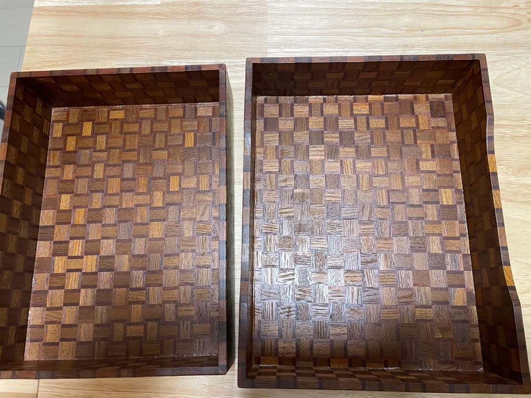 極美品 箱根寄木細工 無垢 文箱 文庫 9寸