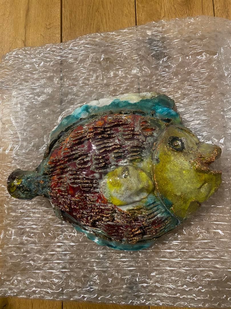 ヴィンテージ SEYEI 陶器 魚の壁掛けオブ ジェ森正 ミッドセンチュリー