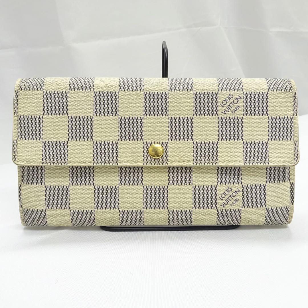 ルイヴィトンLOUIS VUITTON ダミエアズール ポルトフォイユサラ長財布