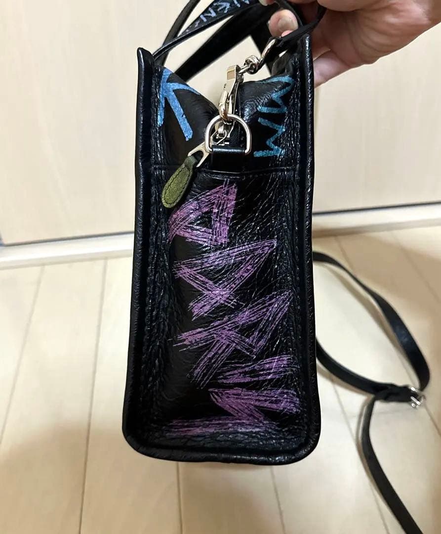 最終値下げ❗️バレンシアガ　トートバッグ　2way　バザール　Graffiti S