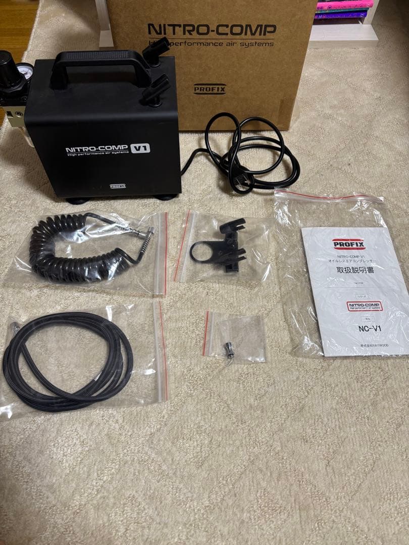 PROFIX NITRO-COMP V1 オイルレスエアコンプレッサー　おまけ付