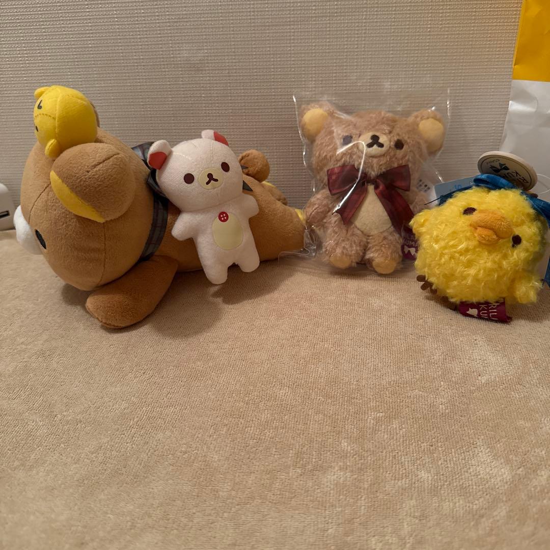 リラックマ　ロフト限定 ぶら下げぬいぐるみ3点セット