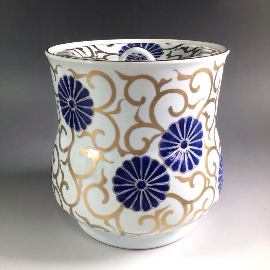 R411 皆具 『平安 手塚玉堂造』『金彩色絵唐草文』 共箱 茶道具