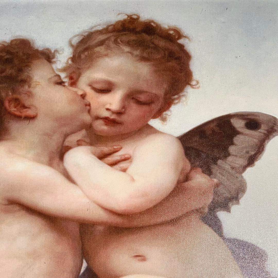 キャンバス プリントアート ブーグロー ファーストキス 絵画 額付 インテリア