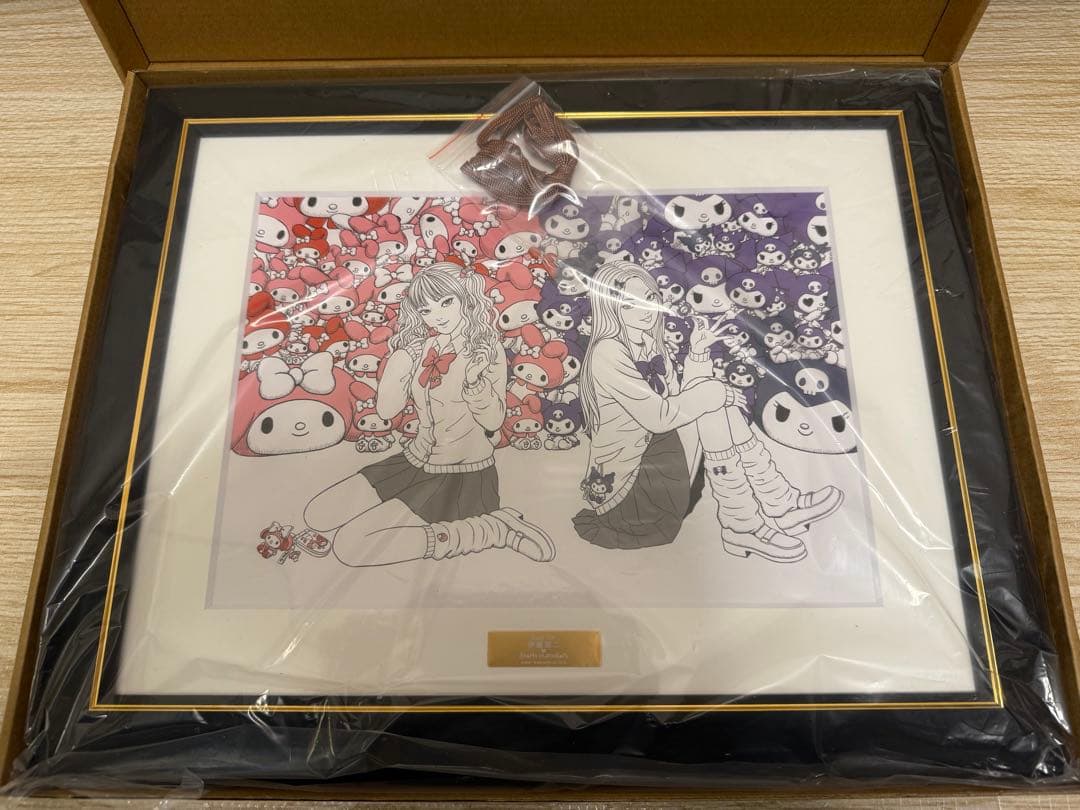 伊藤潤二×サンリオキャラクターズ 複製原画 ギャル富江 ×マイメロディ