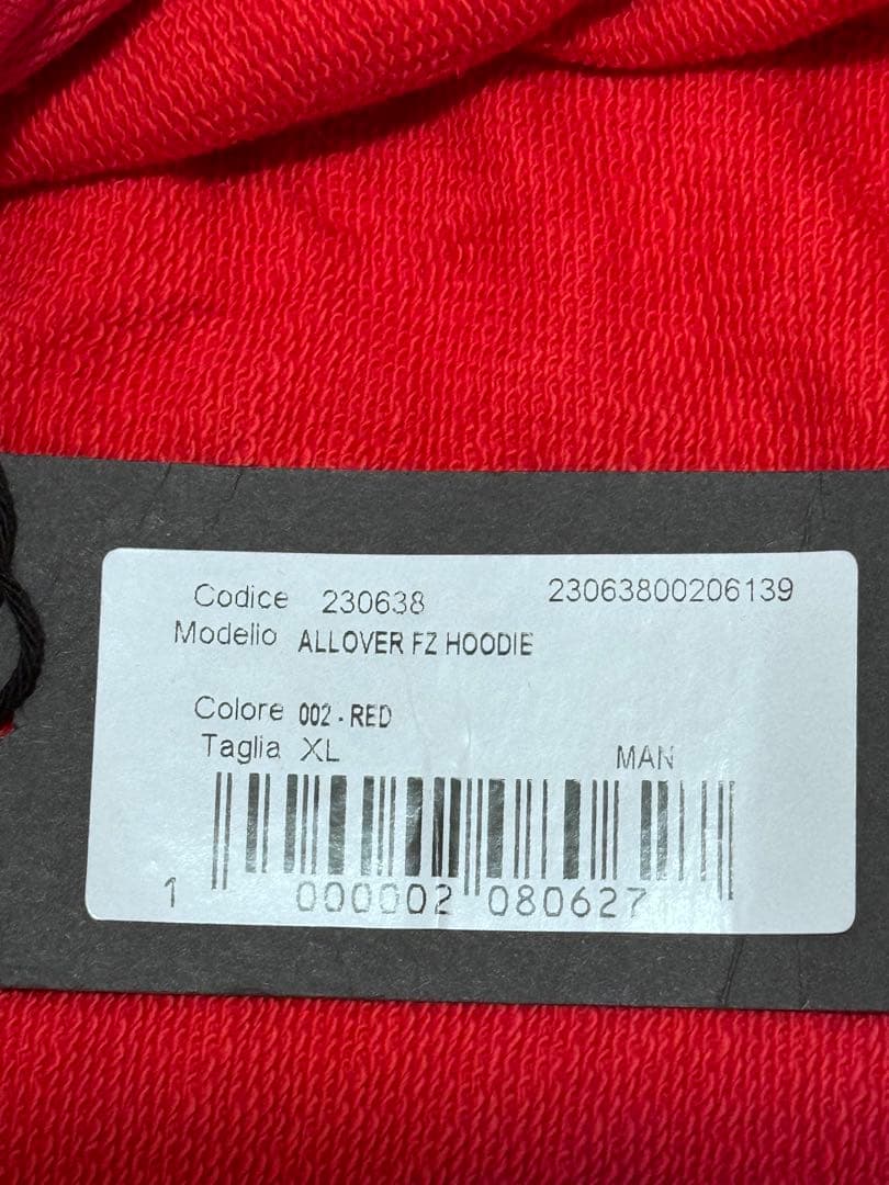 【正規品】HYDROGEN レッド スカル 星 プリント パーカー XL