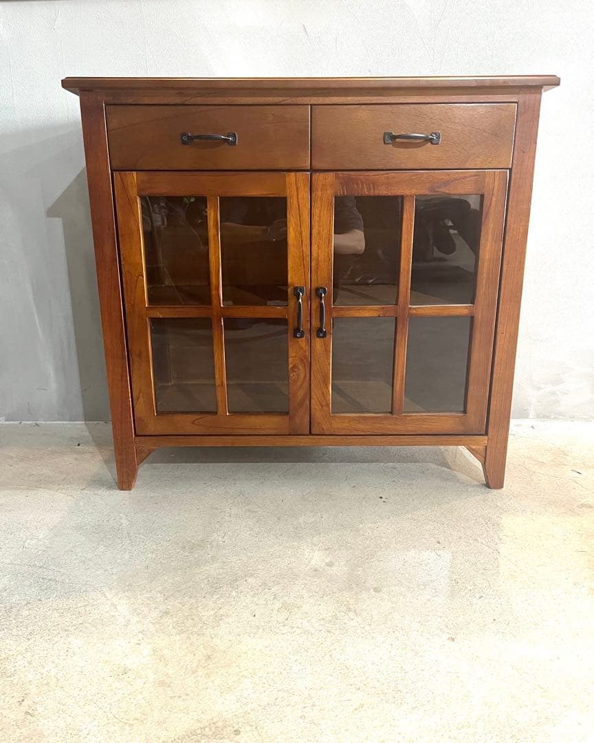 大晦日〜1/3限定価格　ウッド　ガラス　キャビネット　サイドボード ガラスキャビネット silta 幅120cm 奥行き33cm 高さ79cm キャビネット