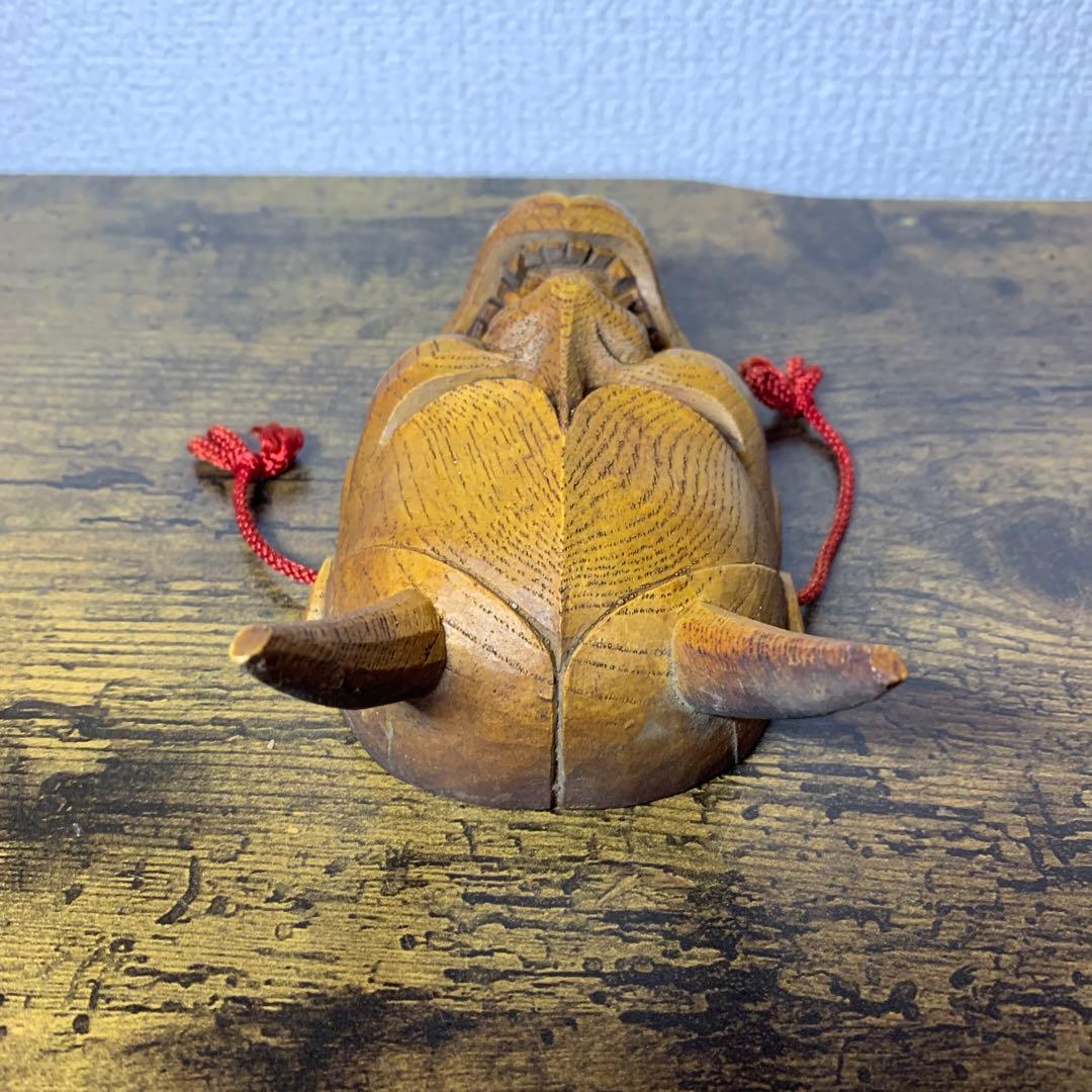 E-壁 【希少】木彫り 般若面 はんにゃ 厄除け 魔除け インテリア