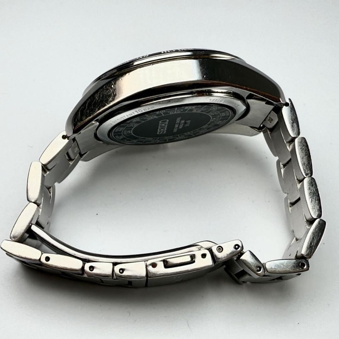 【稼働】セイコー 腕時計 ブライツ 電波ソーラー ブラック 8B54-0AW0