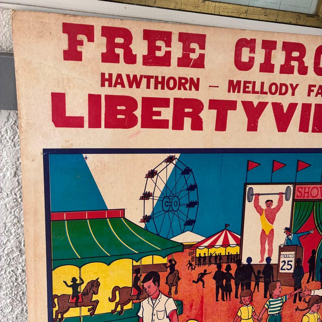 レア！BIG 50s〜アメリカアンティーク実物サーカス広告SHOWヴィンテージ