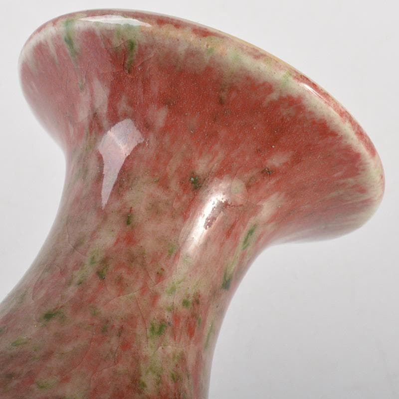 中国　缸豆紅釉　玉壺春瓶　V　R7329