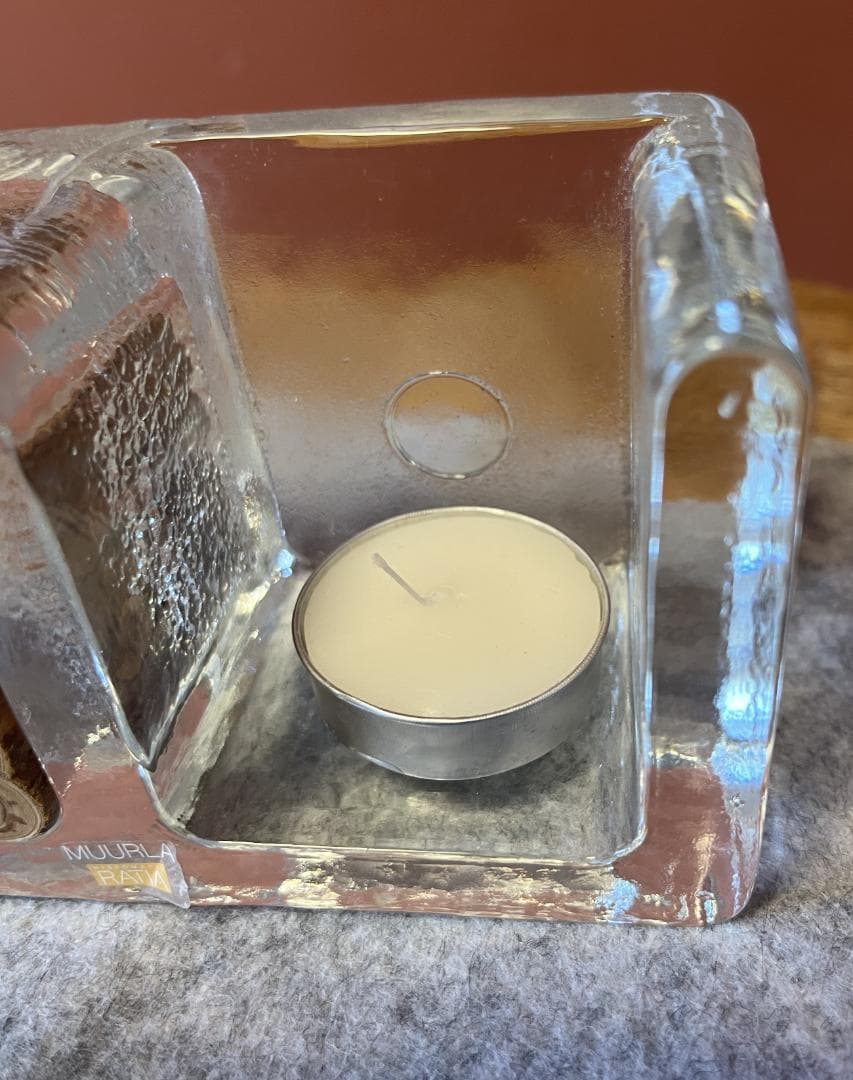 お値下げしました）希少 MUURLA ガラスの暖炉の置物