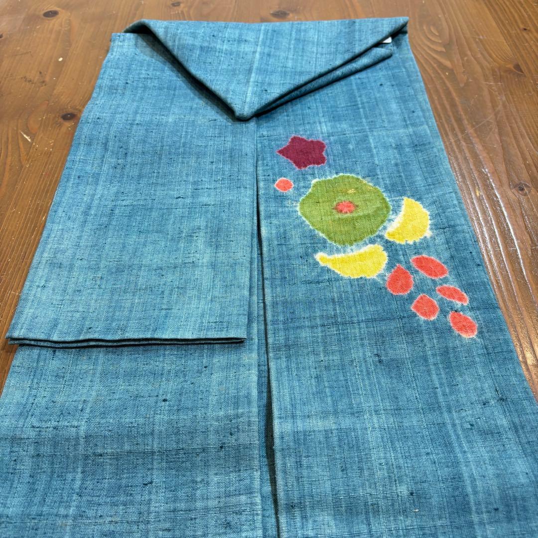 名古屋帯 九寸名古屋帯 染め帯 絞り 紬 カジュアル着物 正絹 o1568