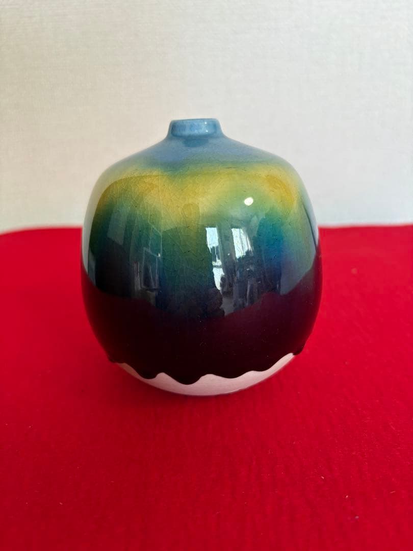 人間国宝 三代 徳田八十吉（正彦銘） 壺 管理T270