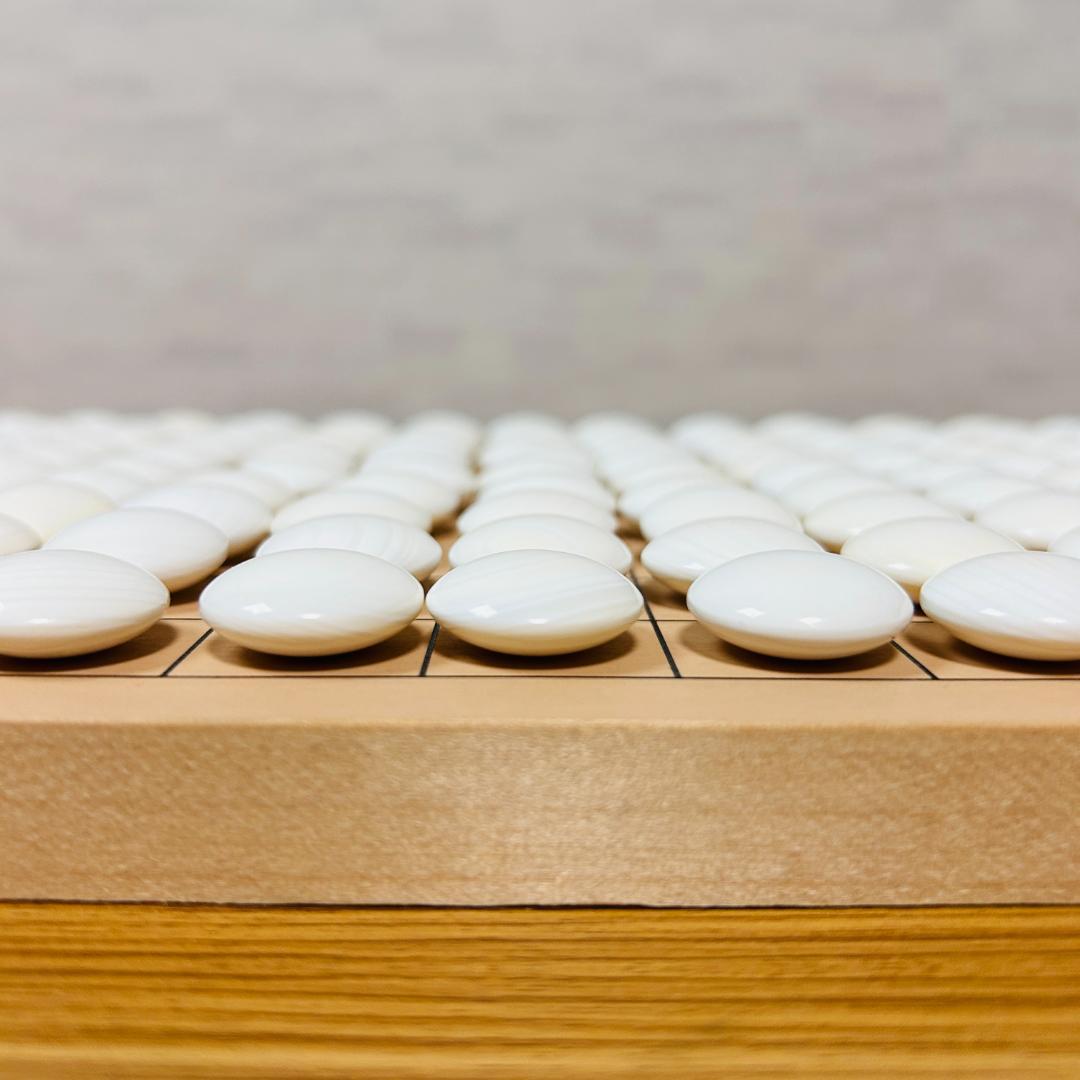 懐志作碁笥 蛤碁石 那智黒石 35~36号 白180個 + 黒179個 囲碁