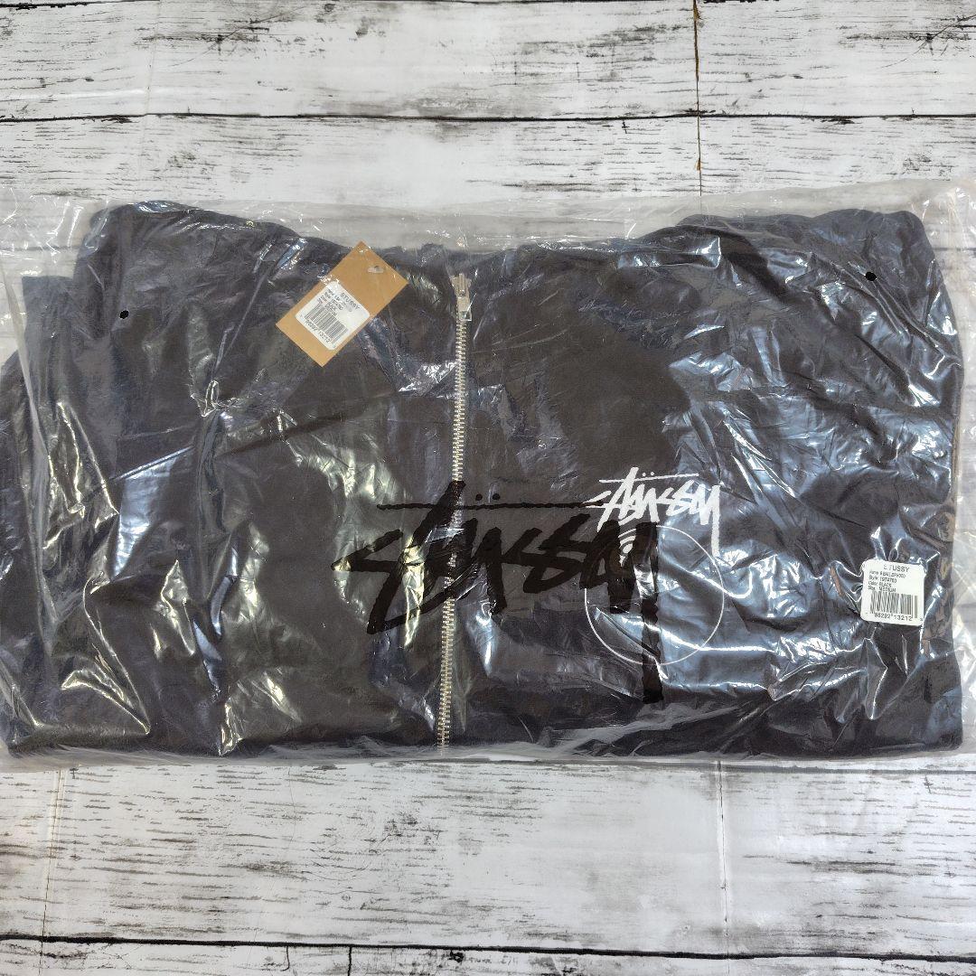 STUSSY 8BALL ZIP パーカー Mサイズ ブラック