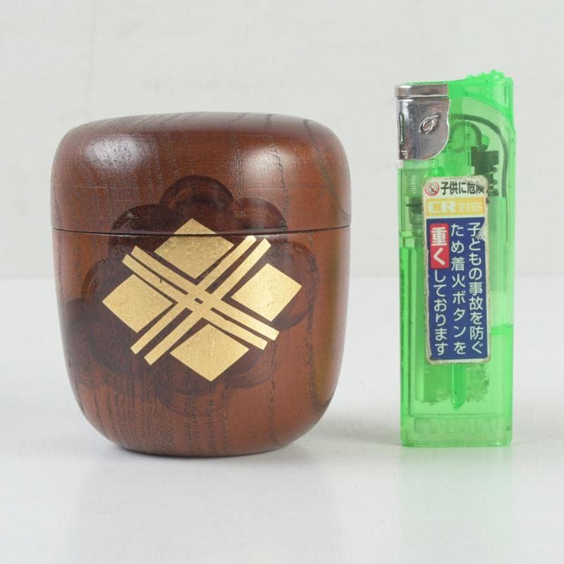 茶道具 秀衝塗 翁知屋 桑棗 共布共箱 V 9636