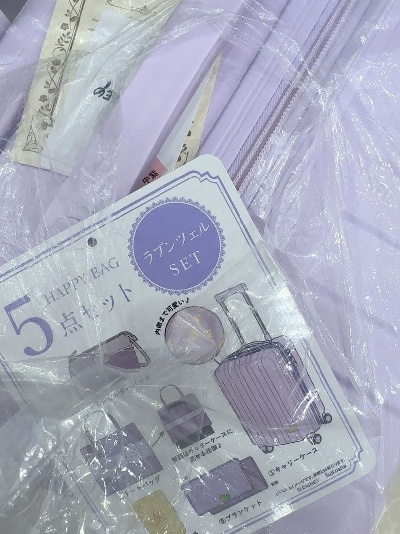 しまむら キャリーバッグ　5点セット ラプンツェル ディズニー