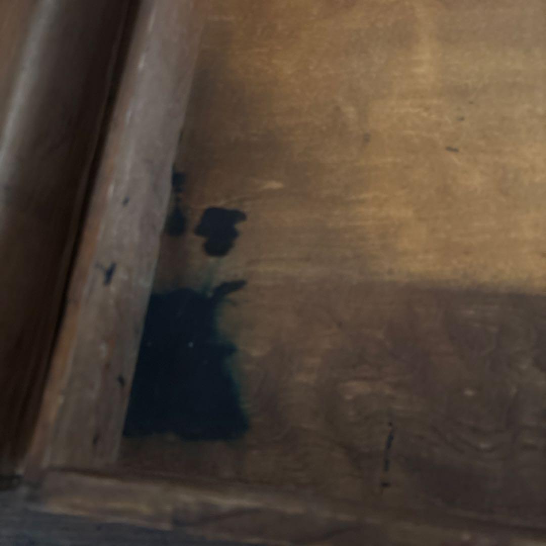 ヴィンテージ木製ブラウンテーブル 引き出し杯つき