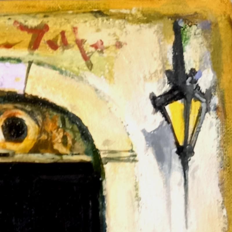 ☆石岡　剛☆「 窓辺の花　紫 」油絵　F３号