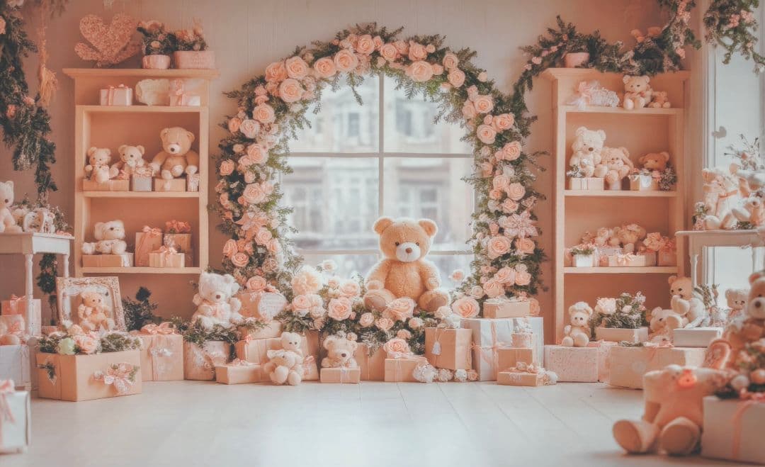 背景布【薔薇K】サンプル 縦長 ペット、トリミング撮影用ブース ローズ