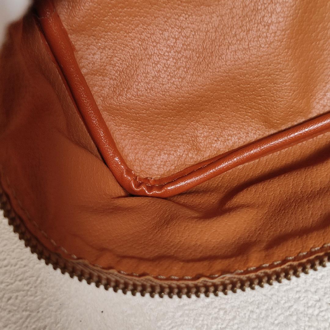 80-4 セリーヌ CELINE マカダム柄 バニティ バッグ PVC レザー