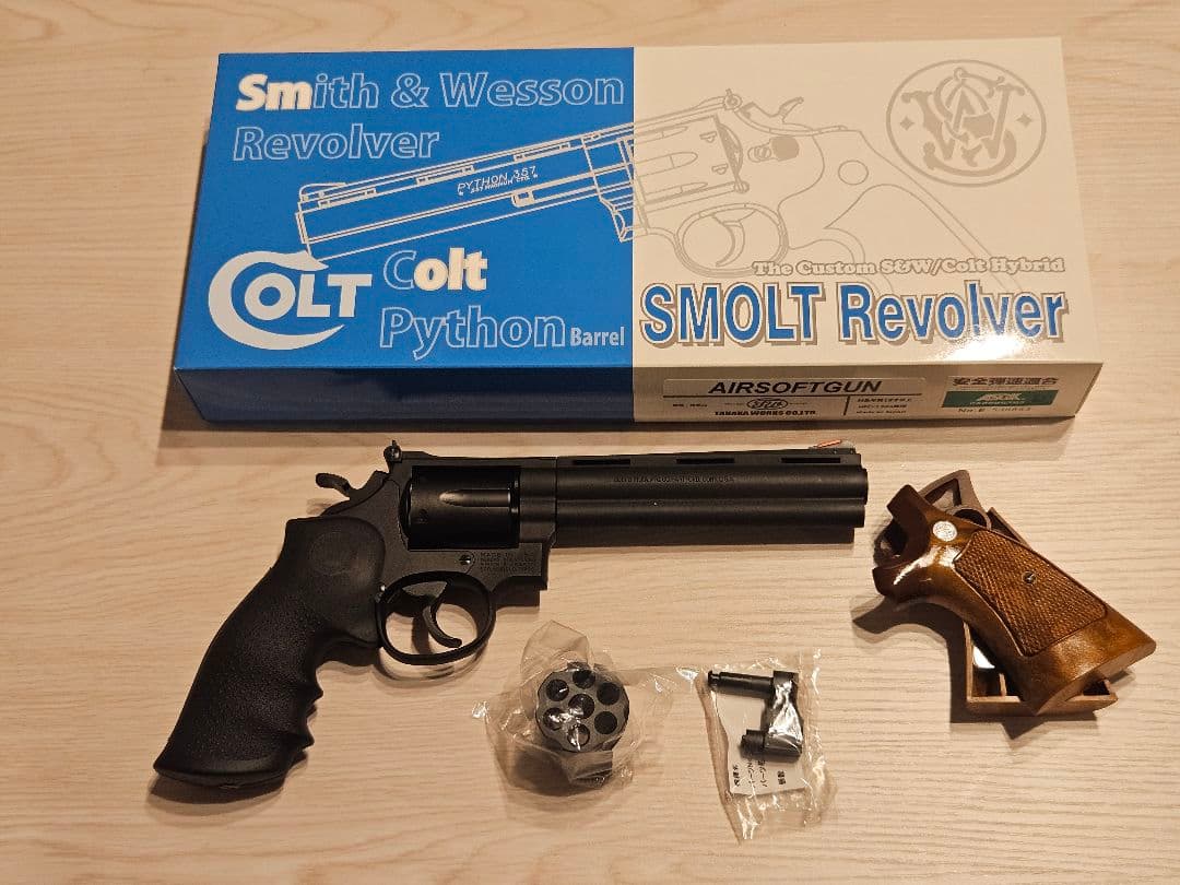 タナカ】 S&W M19 6インチ HW Ver3 SMOLT Python エアソフトガン K