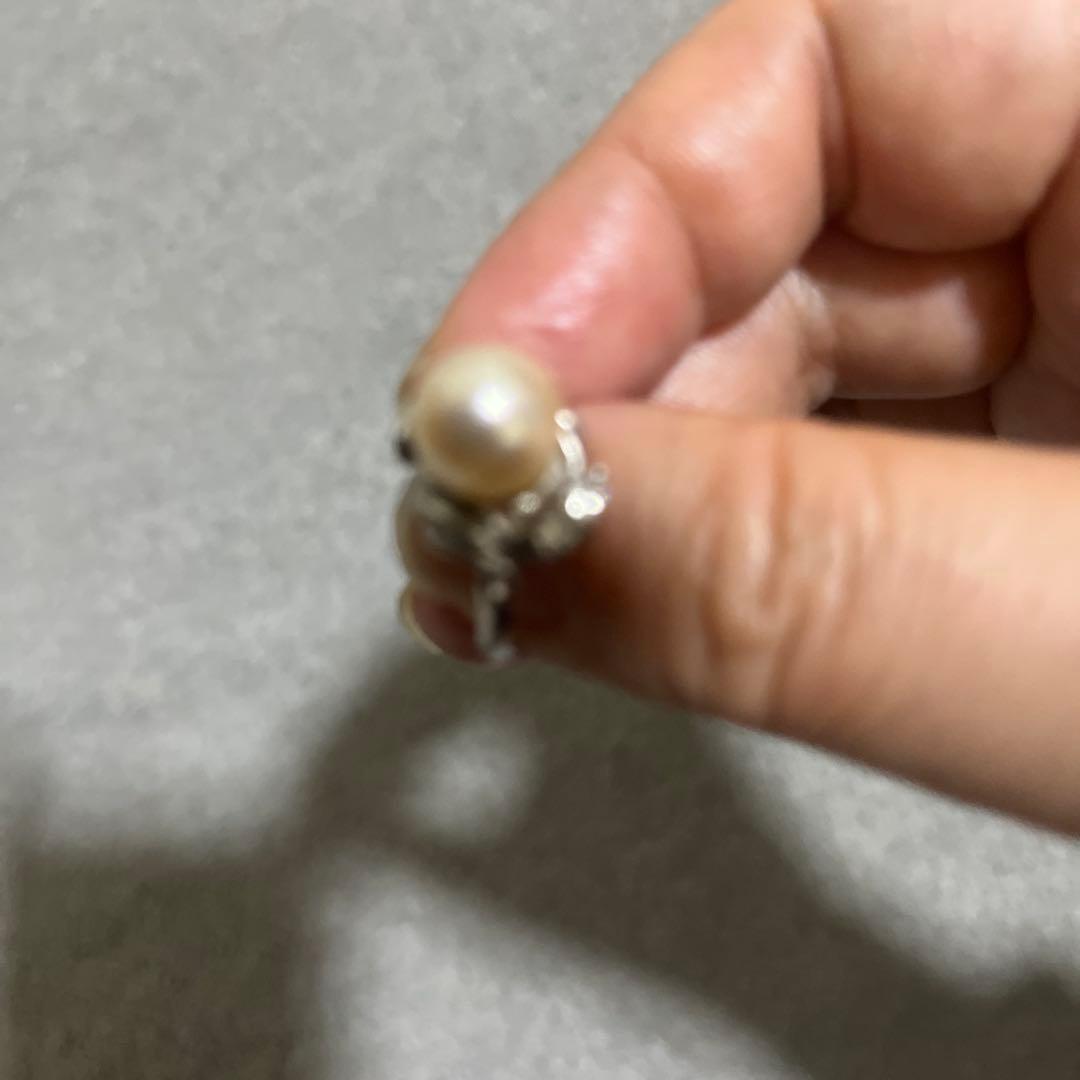 パール　プラチナpt900ダイヤ