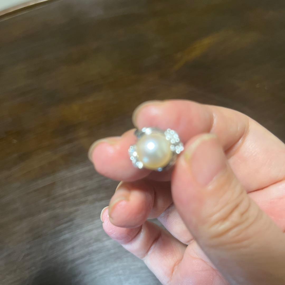 パール　プラチナpt900ダイヤ