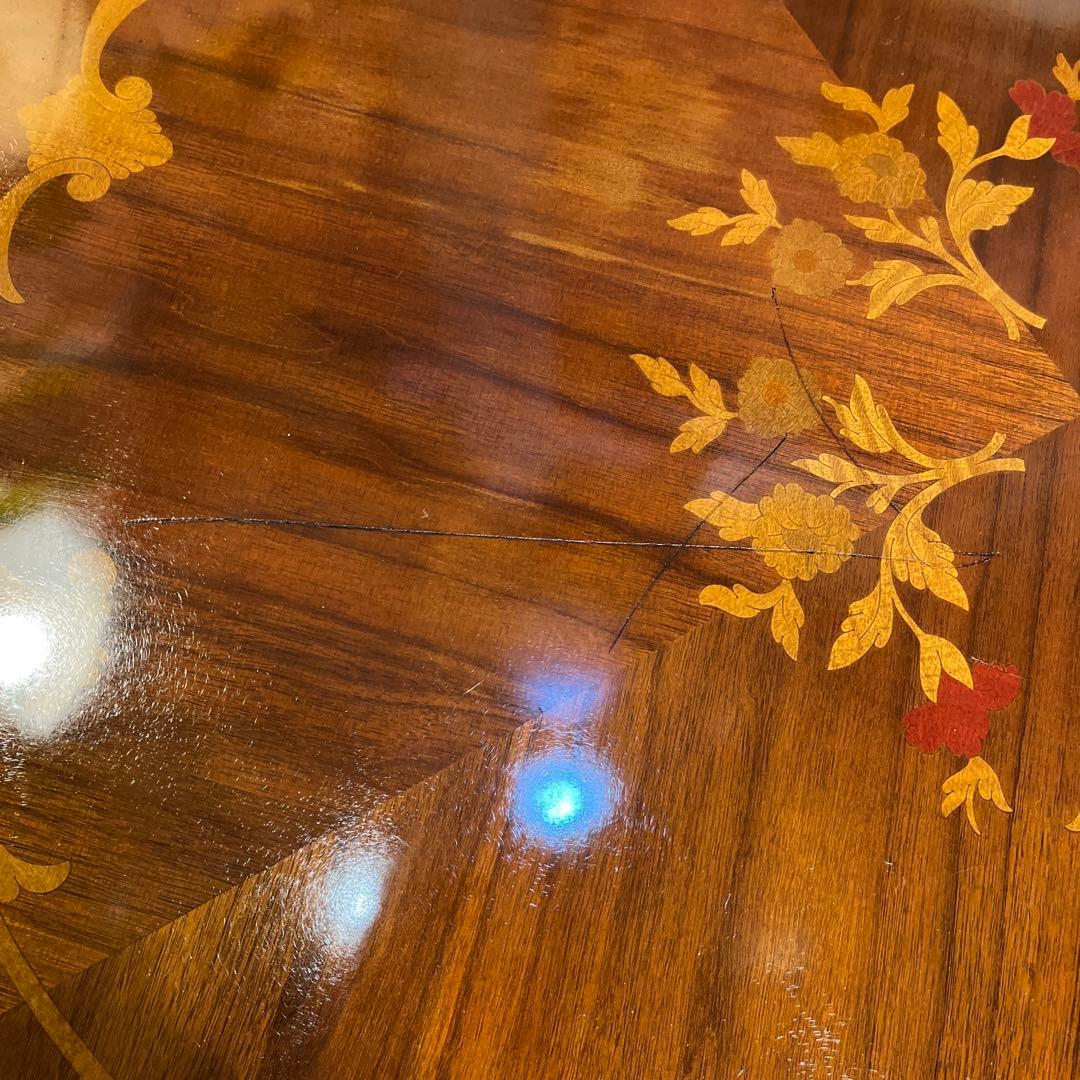 meru 引取価格　ヴィンテージ イタリアン象嵌　ラウンドテーブル