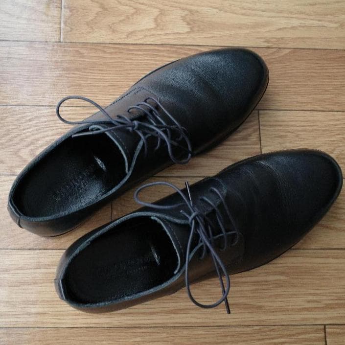 PADRONE パドローネ プレーントゥシューズ 黒 41